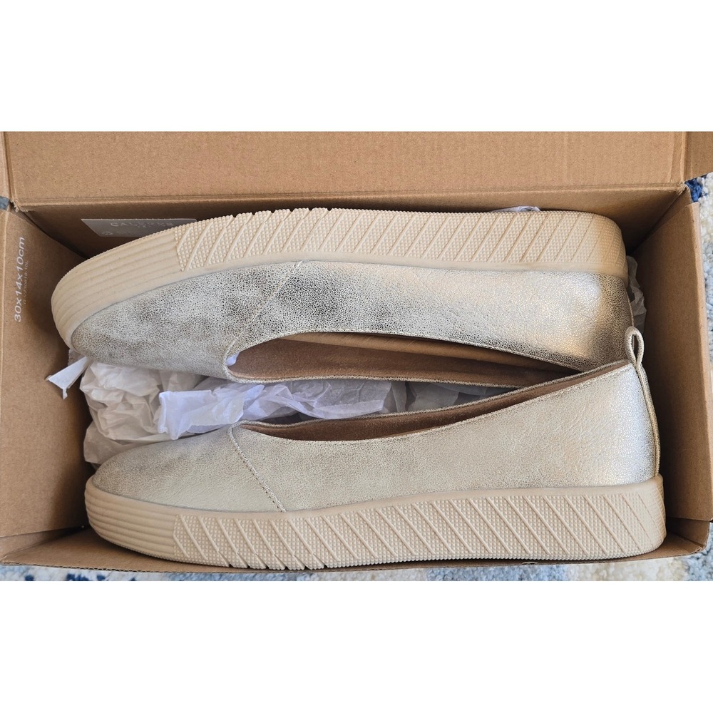 SOUL Naturalizer Neela Slip On‎ Flats Gold Metallic Women Size 8